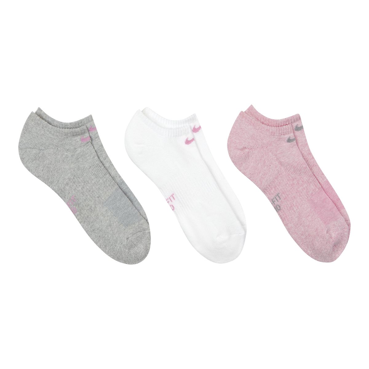 Nike Women's Dri-Fit Athletic No-Show Socks, Cushioned, 3-Pack Side_Right