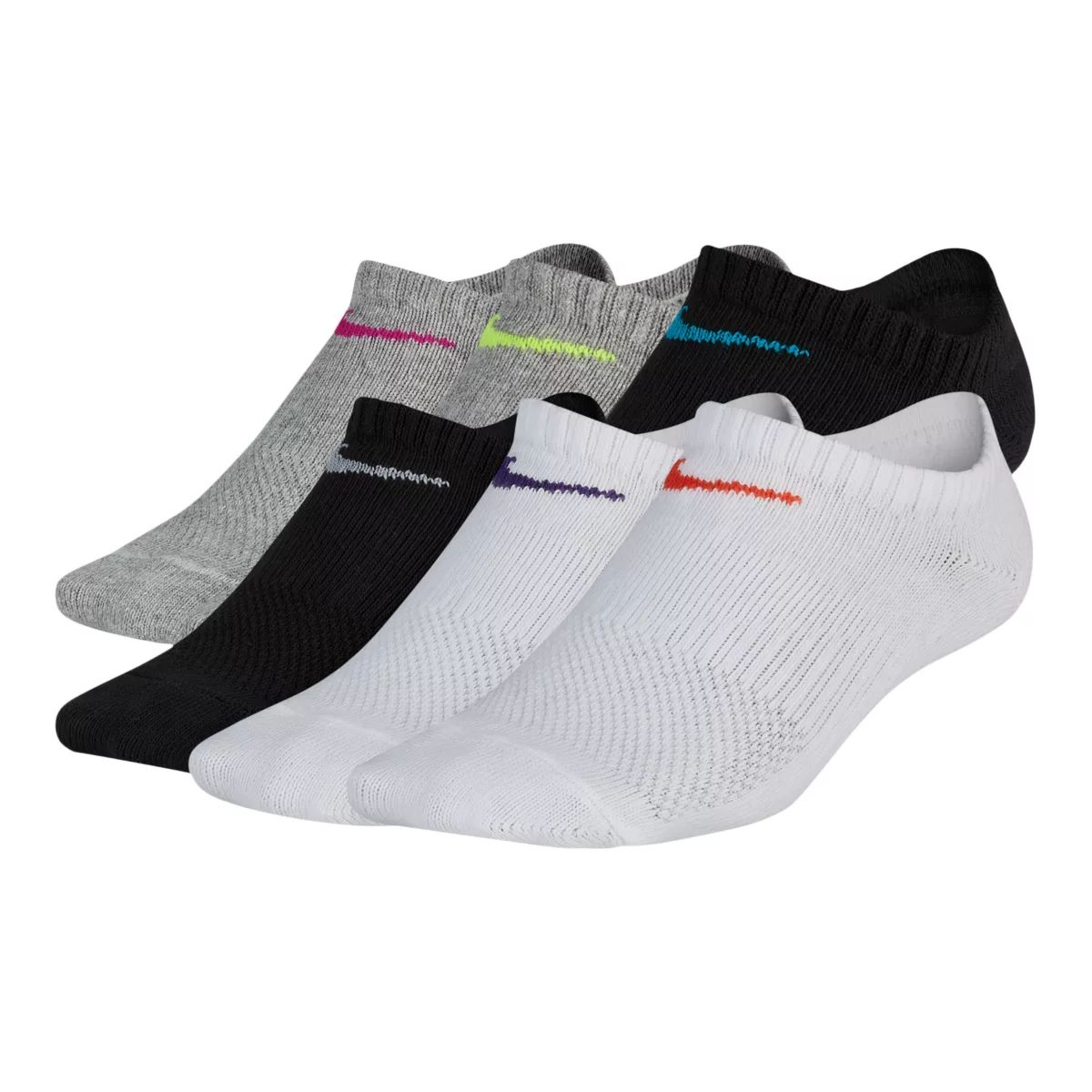 Kids' Nike Performance Lightweight No-Show Training Socks (6 Pair) Front_Angled_Left