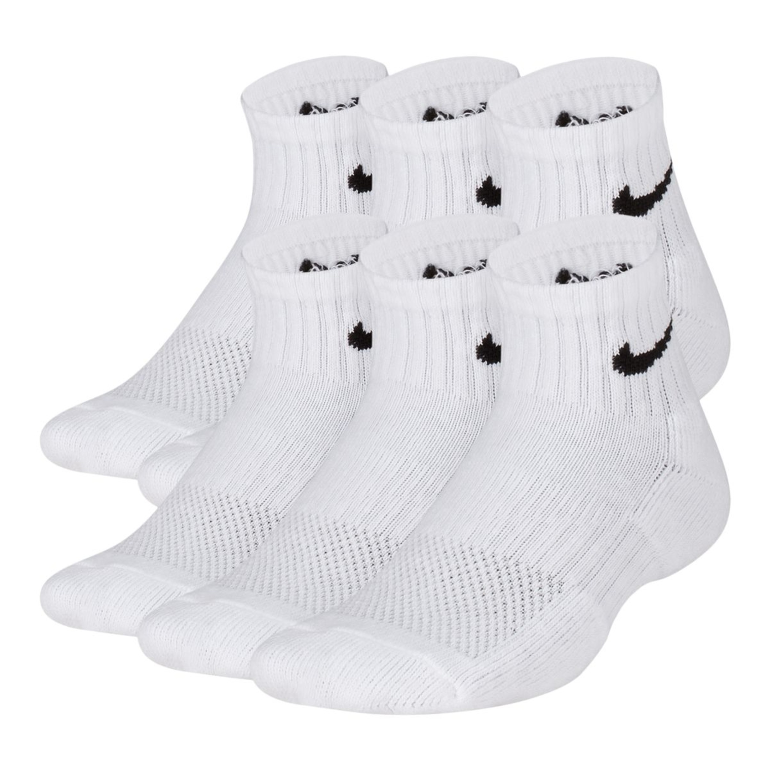 Nike Kids' Performance Cushioned Crew Training Socks (6 Pair) Front_Angled_Left