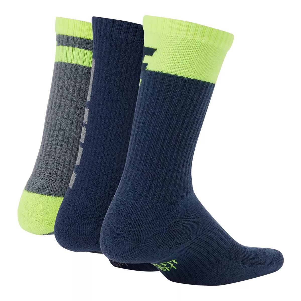Nike Youth Cushion Crew Socks 3 Pack Back_Angled_Right