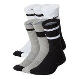Nike Kids' Everyday Cushioned Graphic 2 Crew Socks - 6 Pack Front_Angled_Left