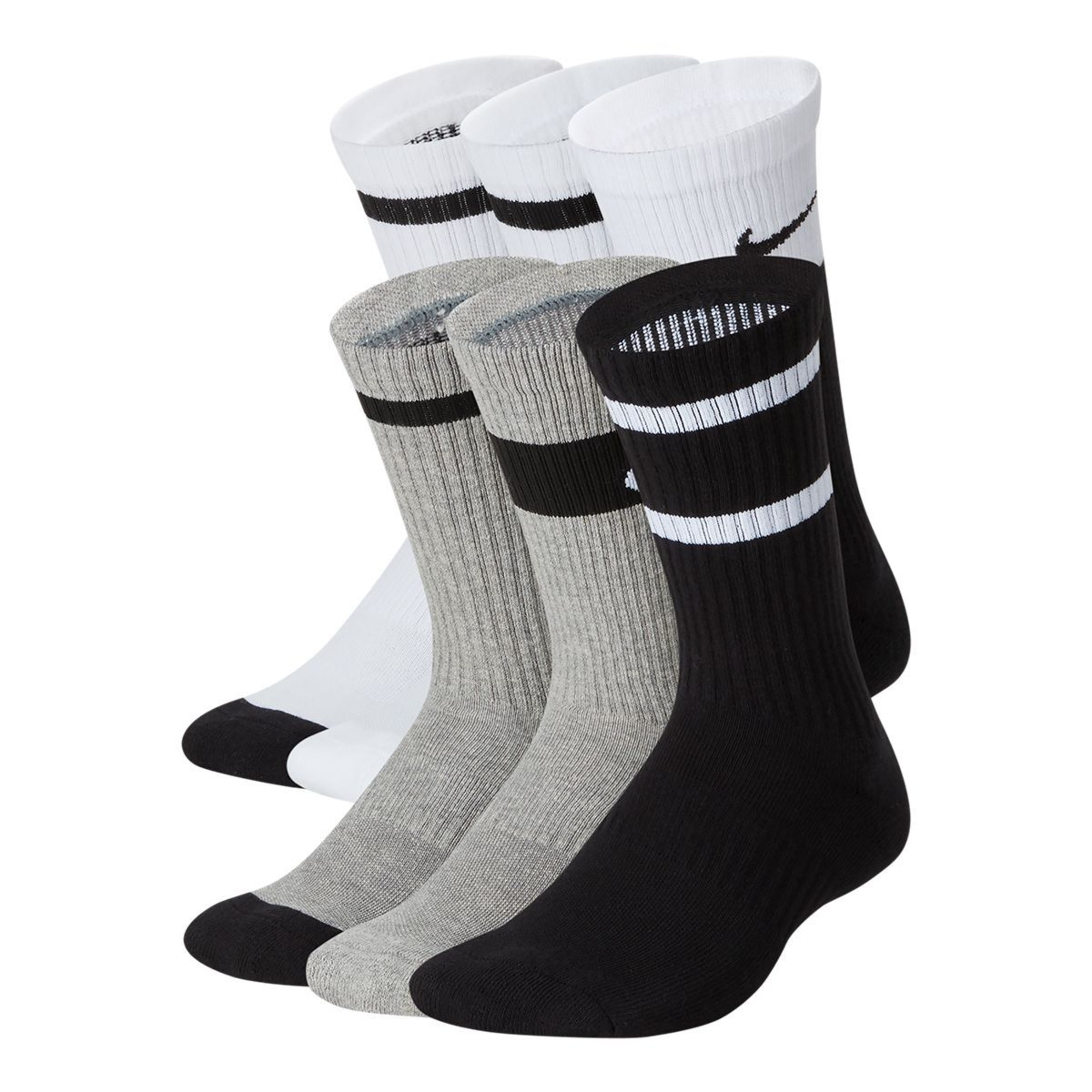 Nike Boys' Everyday Cushioned Graphic 2 Crew Socks - 6 Pack Front_Angled_Left