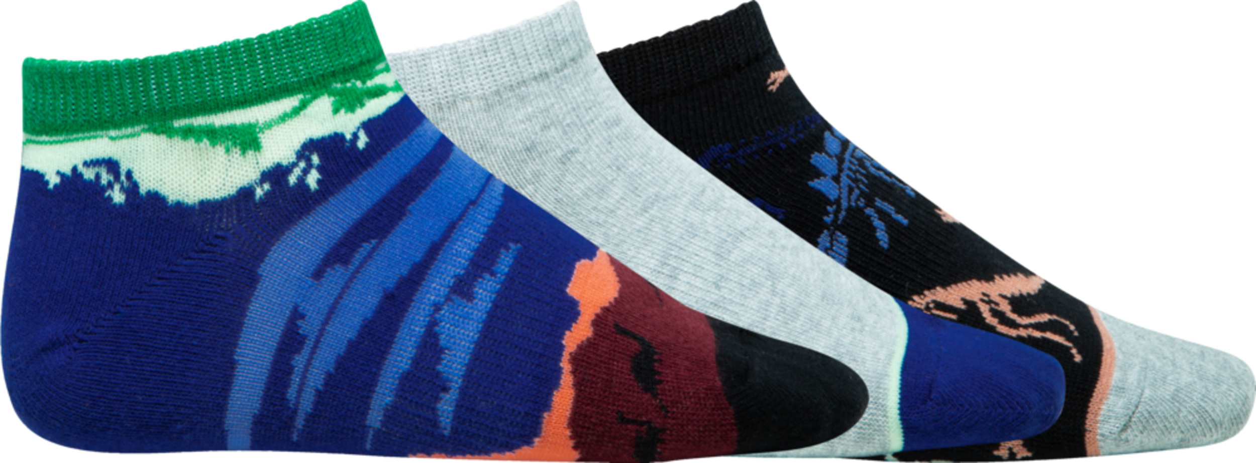 Ripzone Boys' Dino No Show Socks - 3 Pack Side_Right