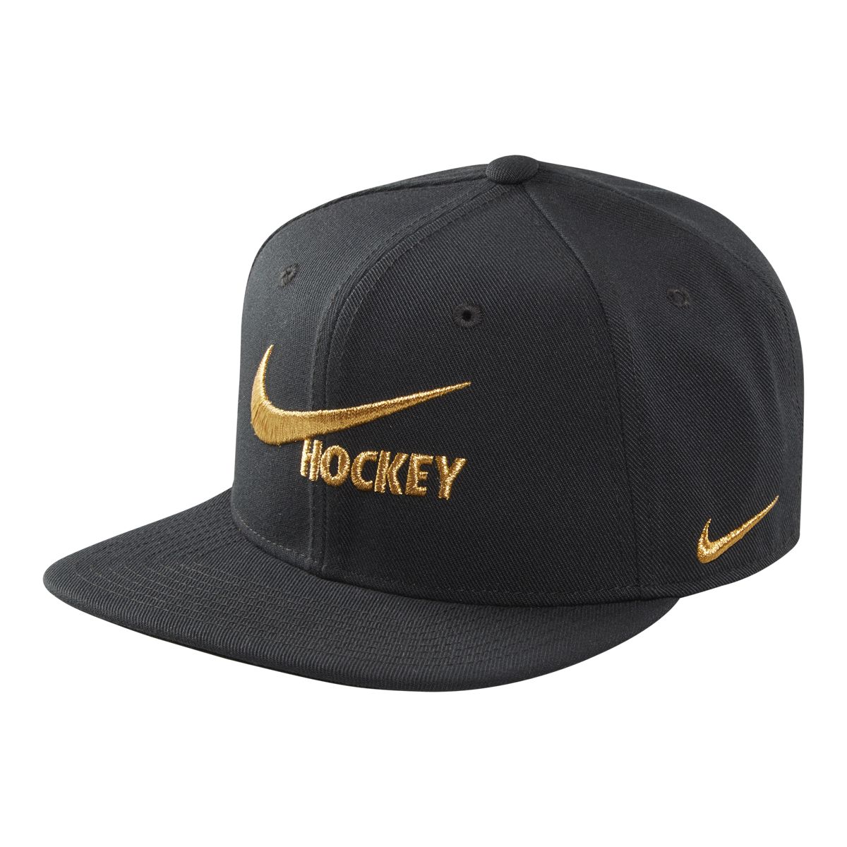 Nike Pro Boys' Hockey Flatbill Cap Front_Angled_Left