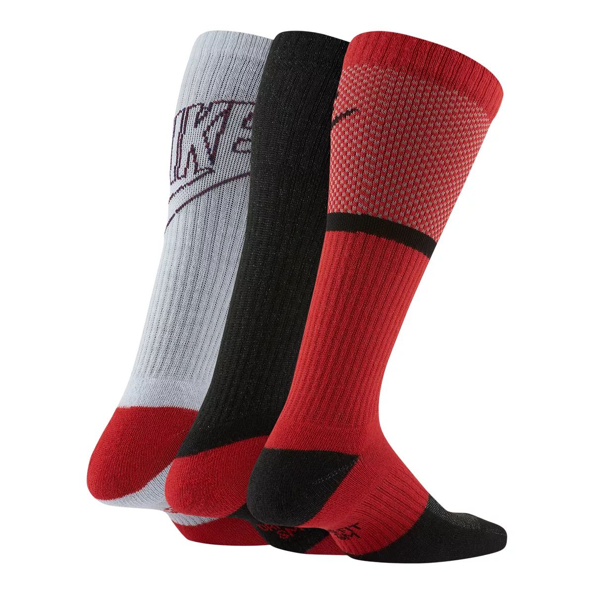 Nike Girls' Everyday Cushioned Graphic Crew Socks - 3 Pack