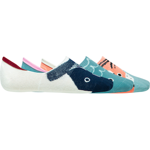 Ripzone Girls' Cartoon Animals Invisible Socks - 3 Pack