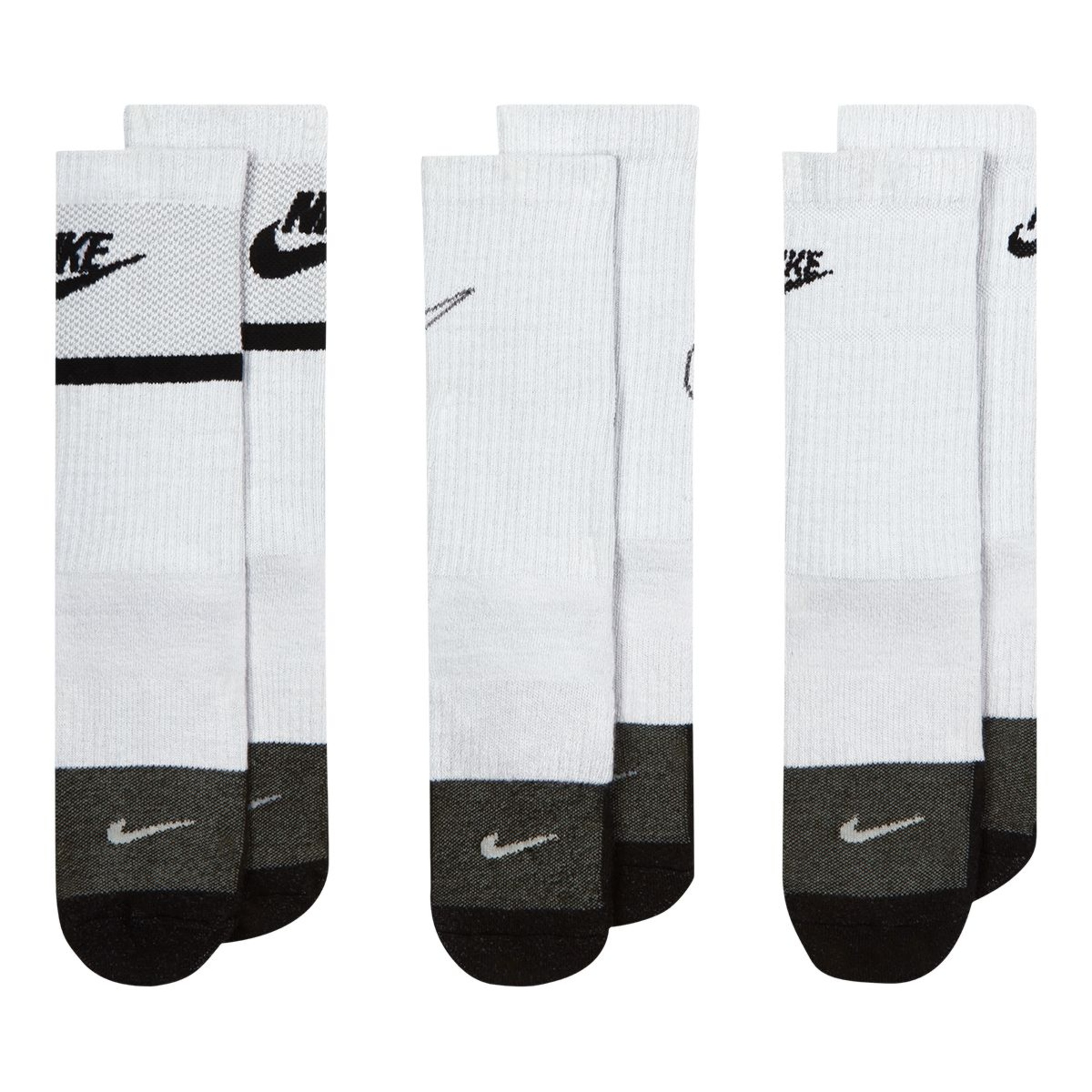 Nike Girls' Everyday Cushioned Graphic Crew Socks - 3 Pack