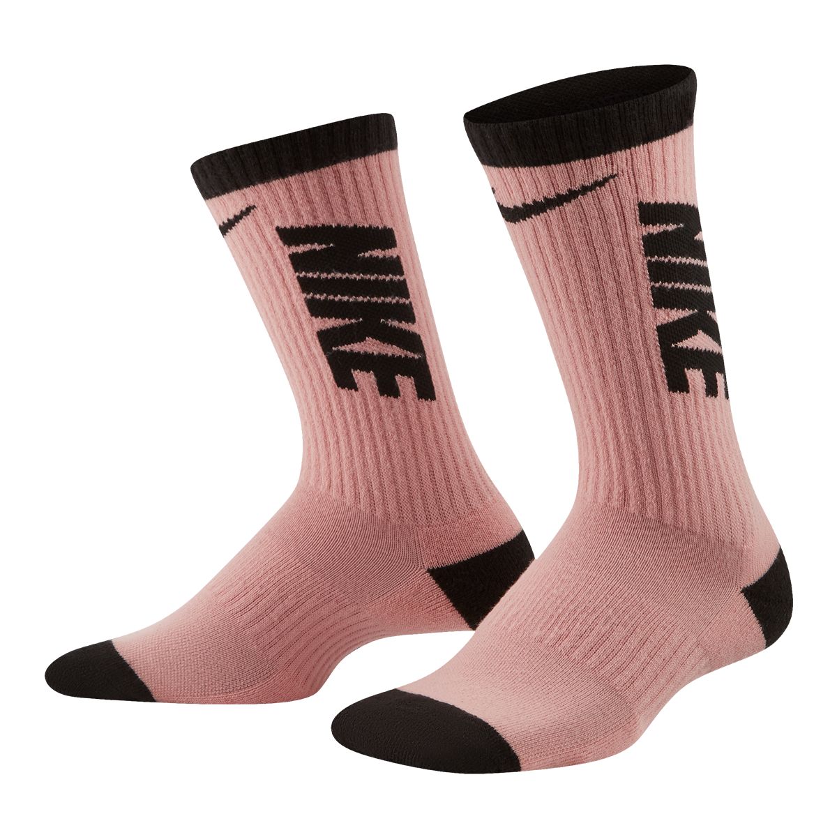 Nike Girls' Everyday Cushioned HBR Crew Socks - 3 Pack Composite_or_Mixed