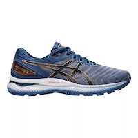 ASICS Men's Gel Nimbus 22 Running Shoes - Blue/Grey Side_Right