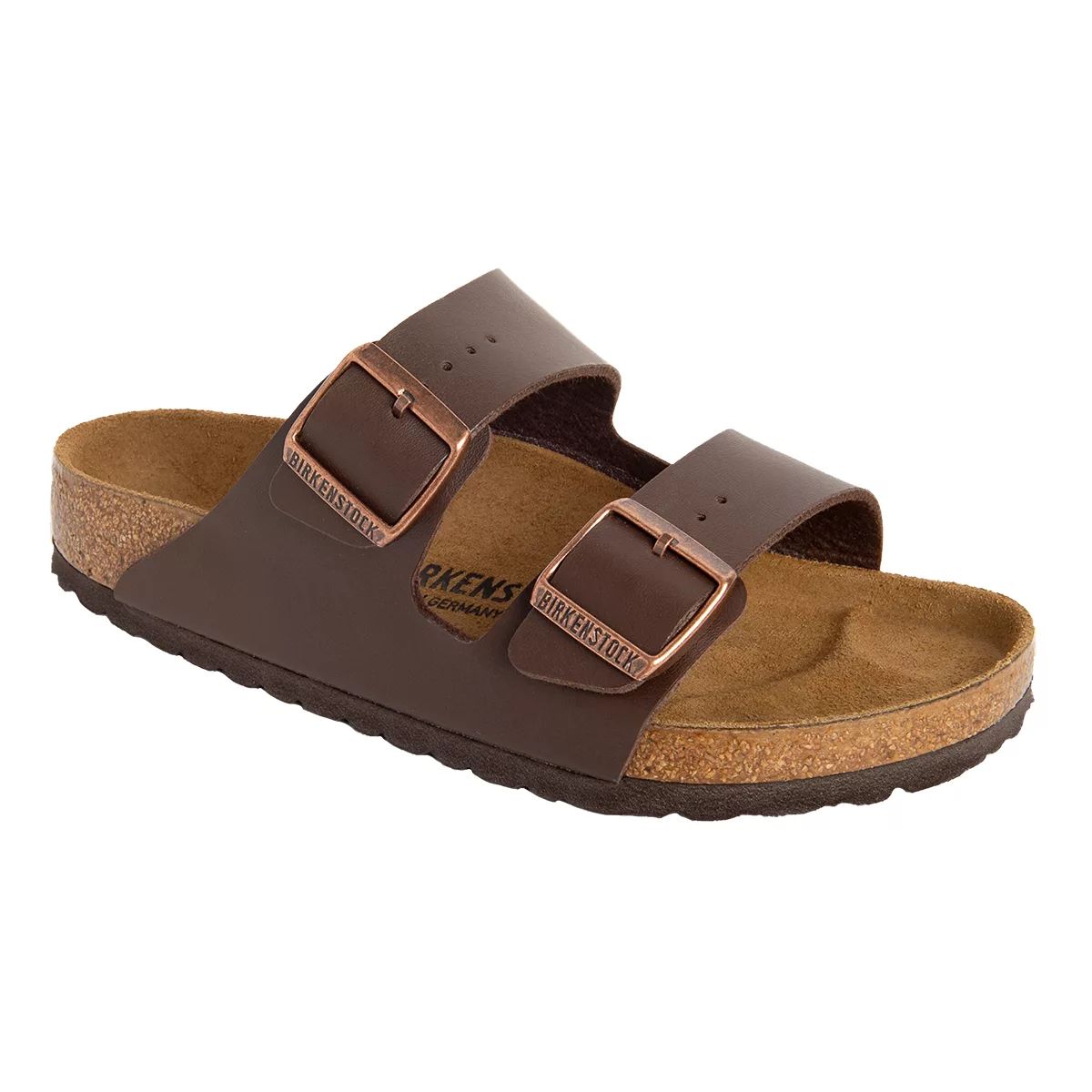 Birkenstock Men s Arizona Birko Flor Two Strap Slides Sandals Leather