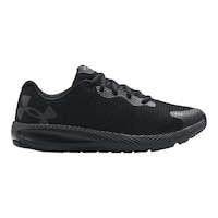 Under Armour Men's Charged Pursuit 2 Big Logo Running Shoes, 4E Extra Wide Width, Mesh, Cushioned Side_Right