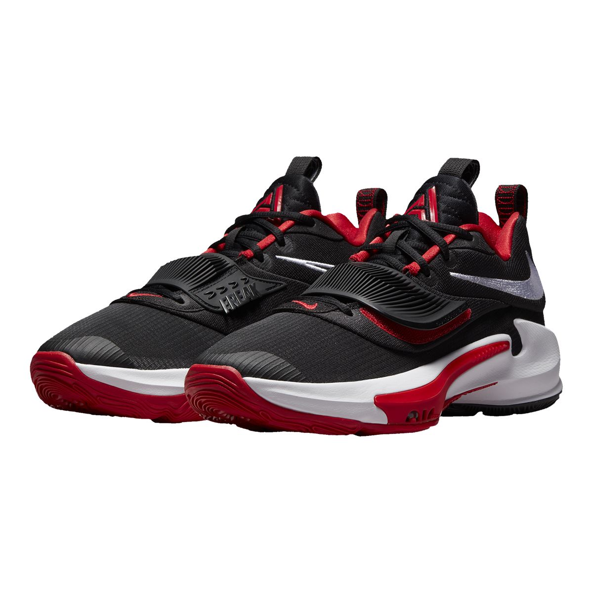 Nike Men's Zoom Freak 3 Bred Basketball Shoes, Indoor