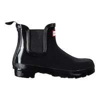 Hunter Women's Original Gloss Chelsea  Rubber Rain Boots, Short, Waterproof Side_Right