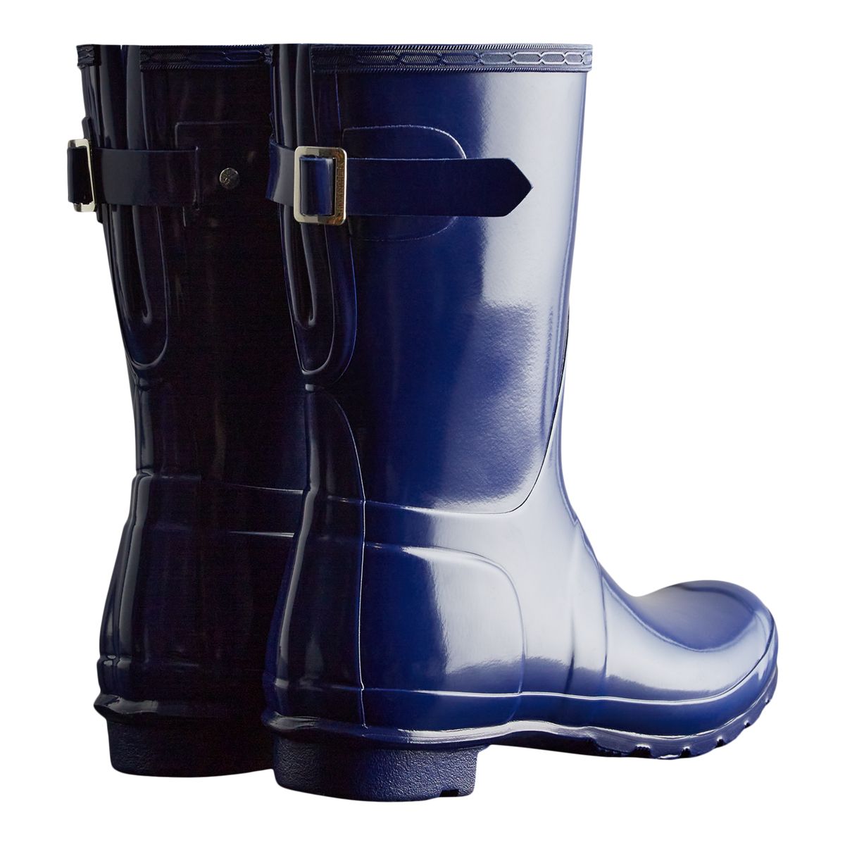 Hunter Women's Original Back Adjustable Gloss Rubber Rain Boots, Short, Waterproof