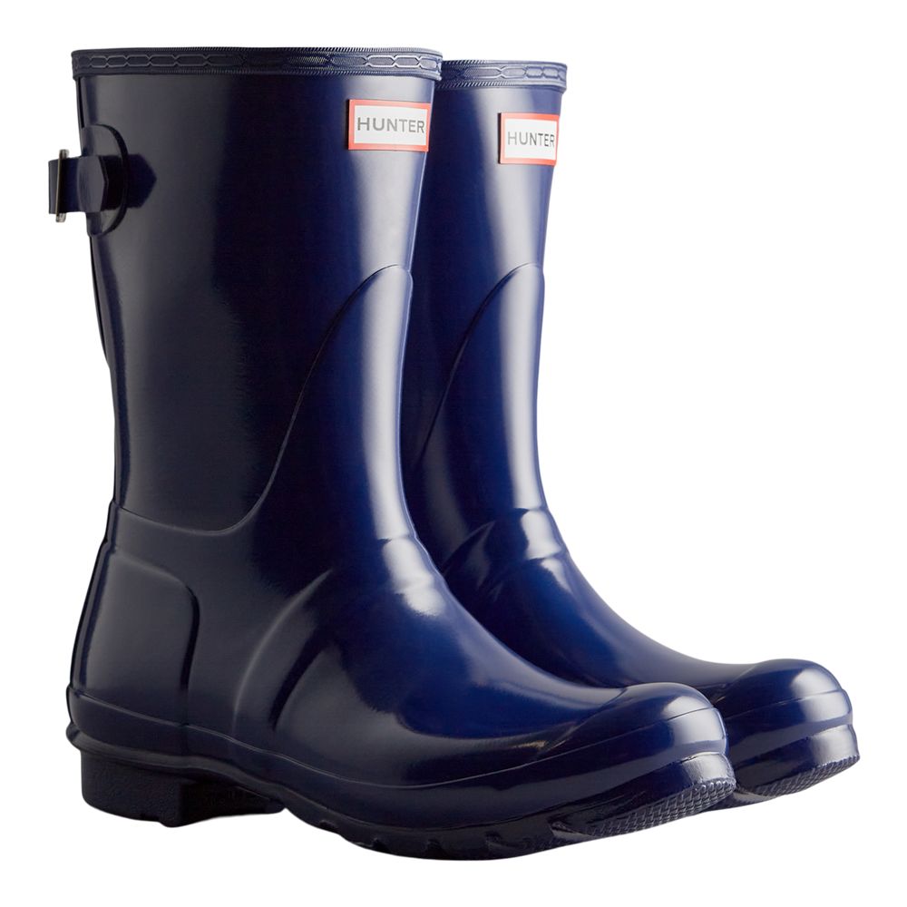 Hunter Women's Original Back Adjustable Gloss Rubber Rain Boots