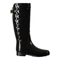 Hunter Women's Refined Gloss Quilt Rubber Rain Boots, Tall, Waterproof Side_Right