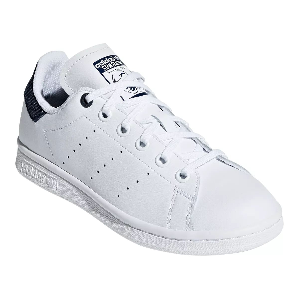 adidas Girls' Stan Smith Grade School Shoes - White/Pink