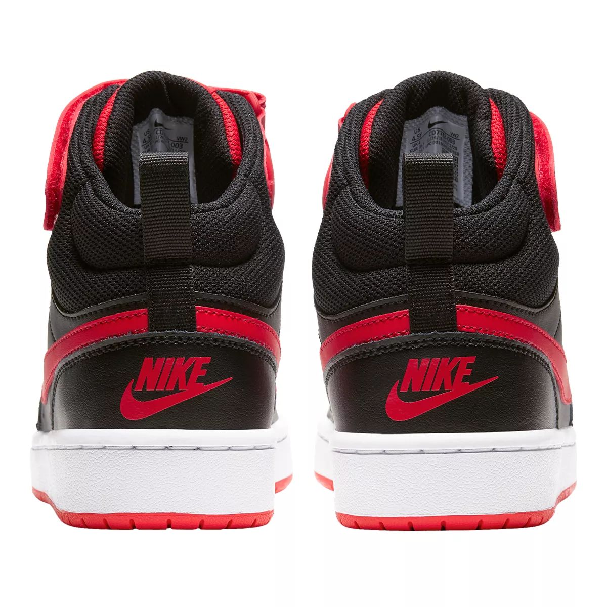 Nike Kids' Grade School Court Borough 2 Shoes, Boys, Mid Top, Basketball, Leather, Lace
