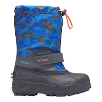 Columbia Kids' Powderbug Forty Print Waterproof Insulated Non-Slip Winter Boots Side_Right