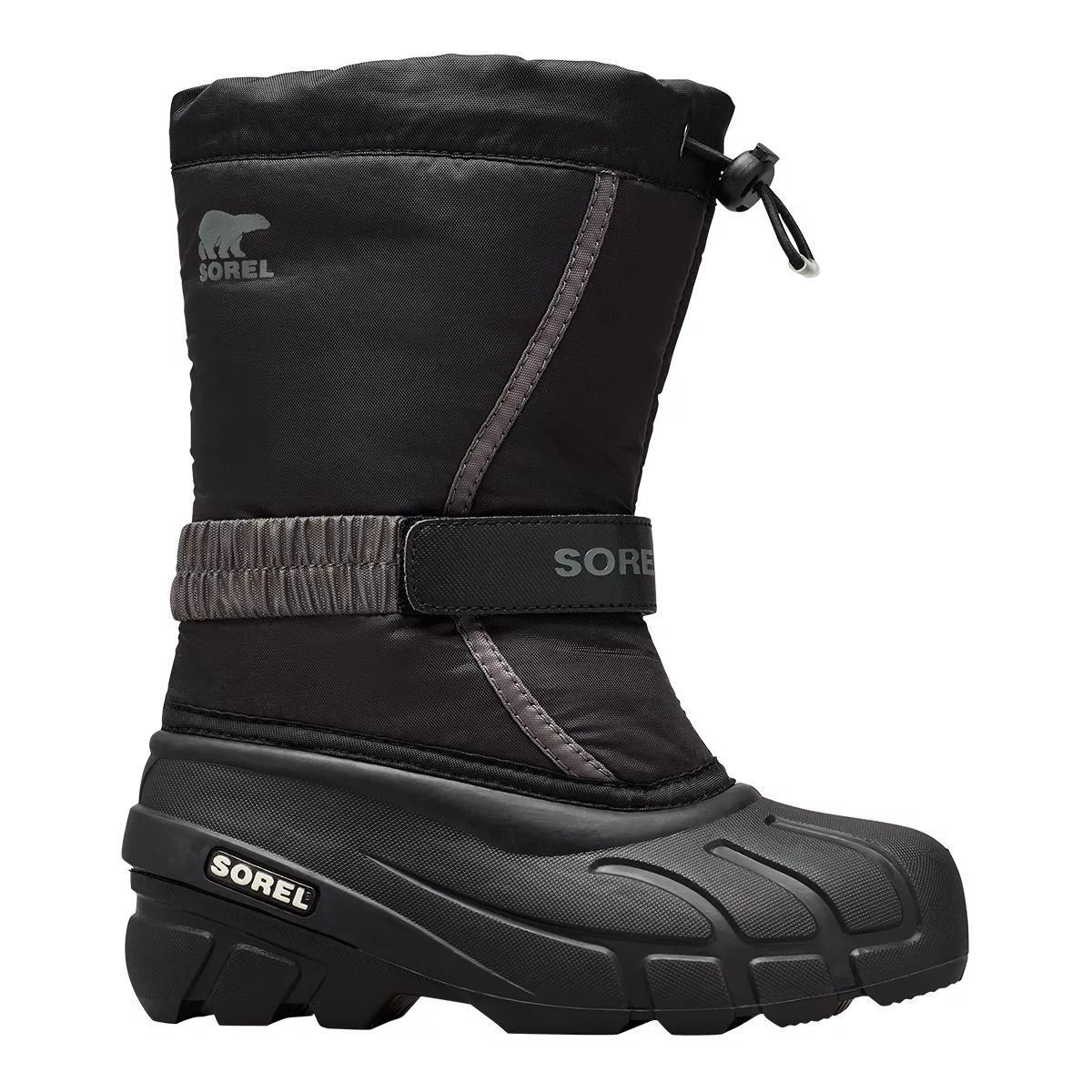Sorel Kids' Grade School Flurry Winter Boots  Boys' Waterproof Velcro