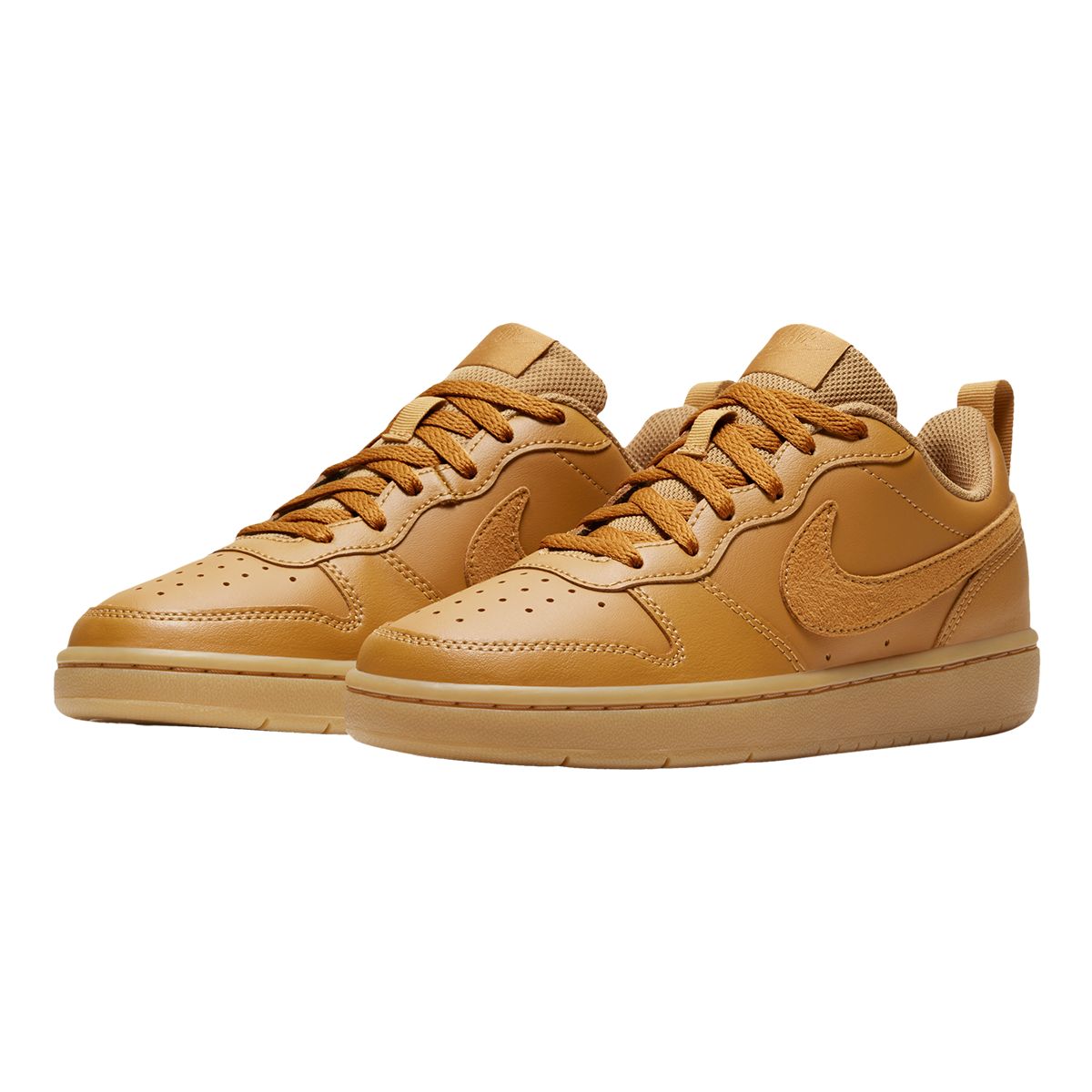 Nike Kids' Grade School Court Borough 2 Shoes, Boys, Low Top, Basketball, Leather