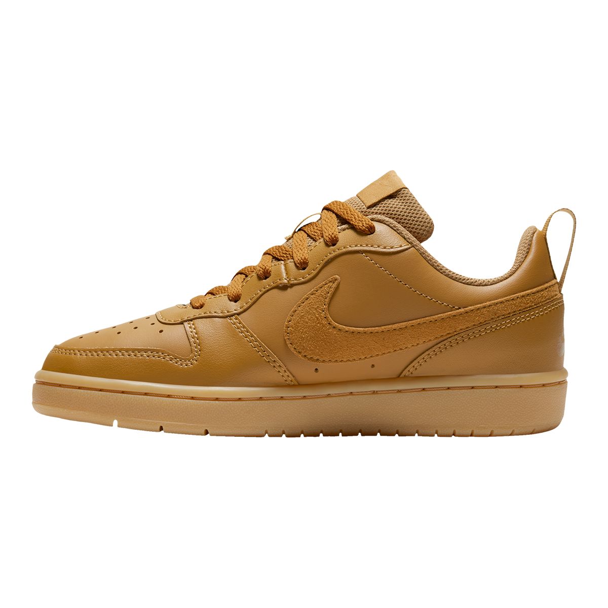 Nike Kids' Grade School Court Borough 2 Shoes, Boys, Low Top, Basketball, Leather