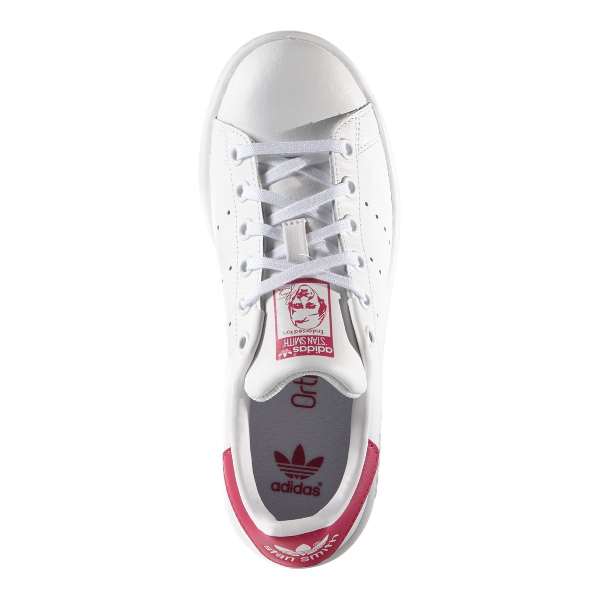 adidas Girls' Stan Smith Grade School Shoes - White/Pink