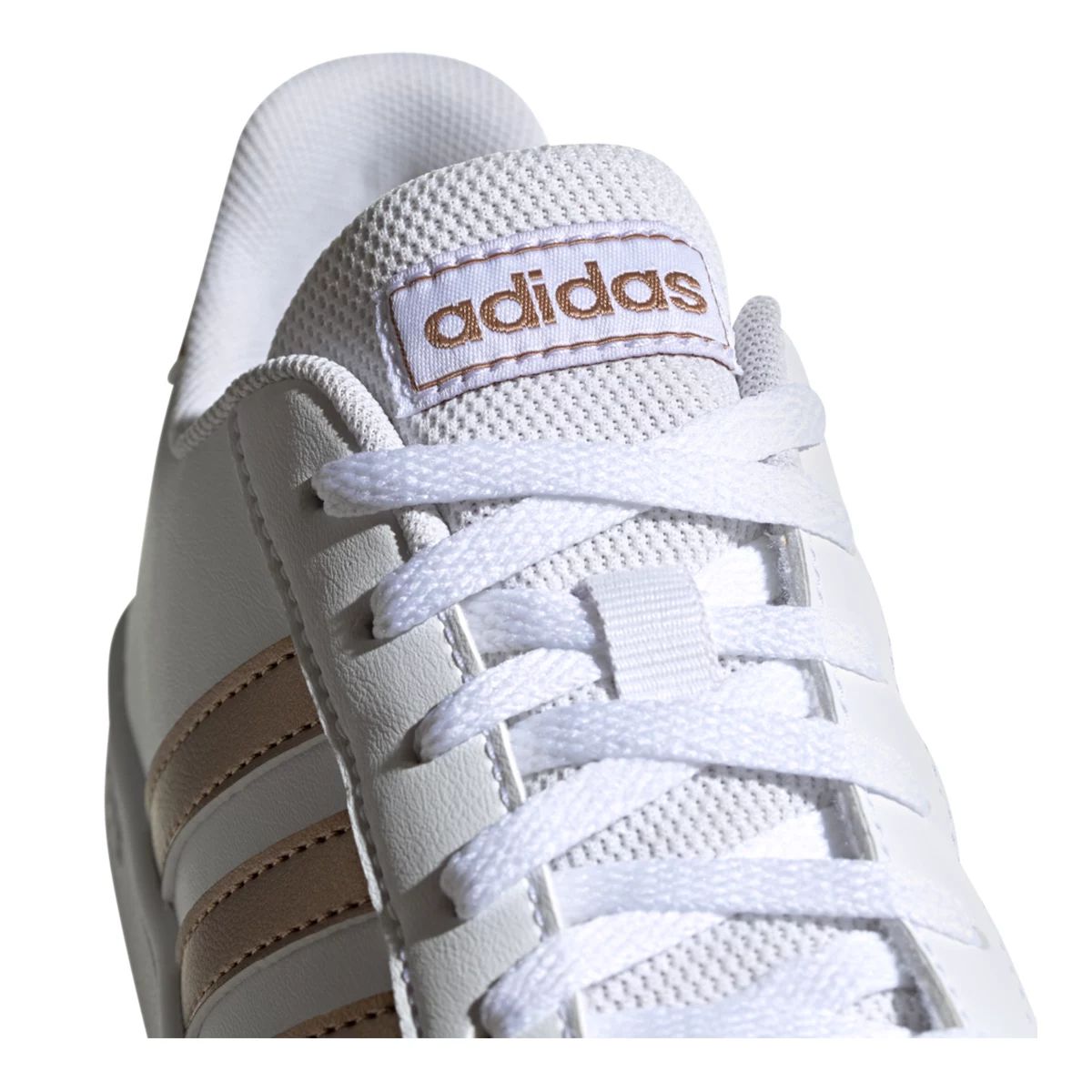 Adidas girls' grand clearance court shoes  white/copper