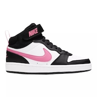 Nike Kids' Grade School Court Borough 2 Shoes, Girls, Mid Top, Basketball, Leather, Lace Side_Right