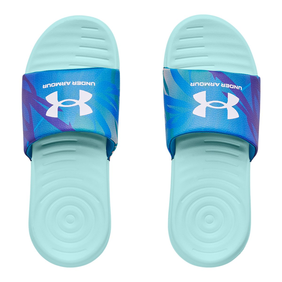Under Armour Kids' Pre-School/Grade School Ansa Graphic Stellar Slides/Sandals, Girls'