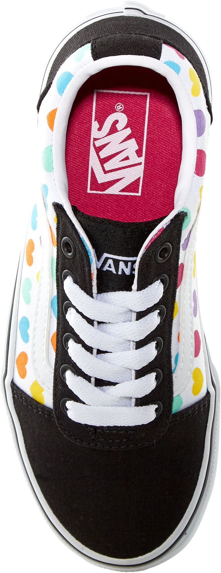 Vans Kids' Pre-School/Grade School Ward Mulitcolor Hearts Shoes, Girls, Low Top