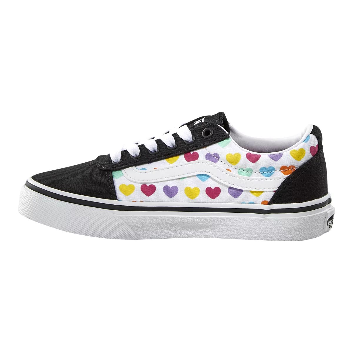 Vans Kids' Pre-School/Grade School Ward Mulitcolor Hearts Shoes, Girls, Low Top