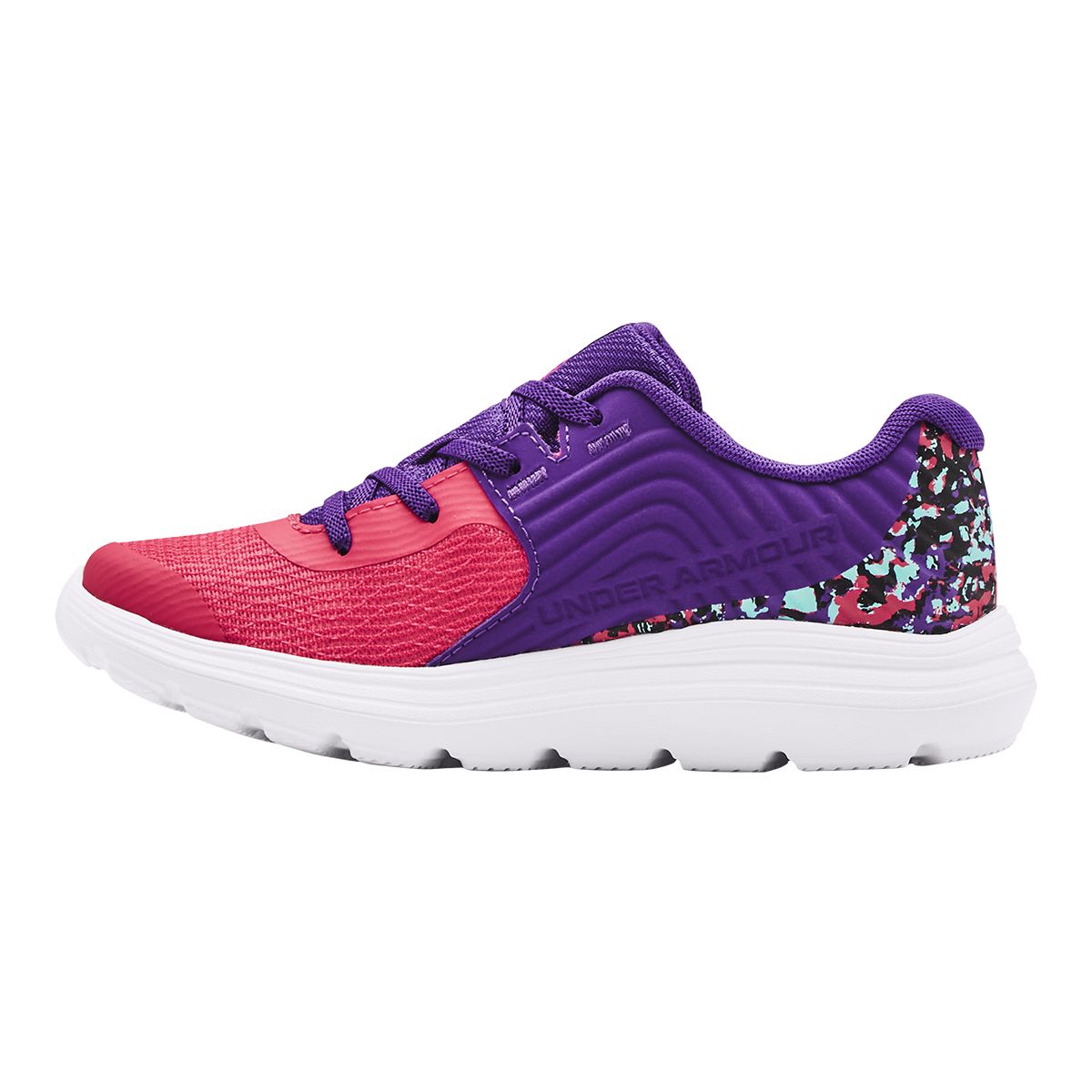 Under Armour Kids' Pre-School Outhustle Print AC Sneakers, Girls'