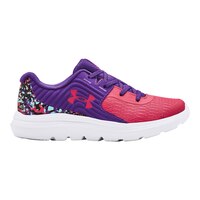 Under Armour Kids' Pre-School Outhustle Print AC Sneakers, Girls' Side_Right