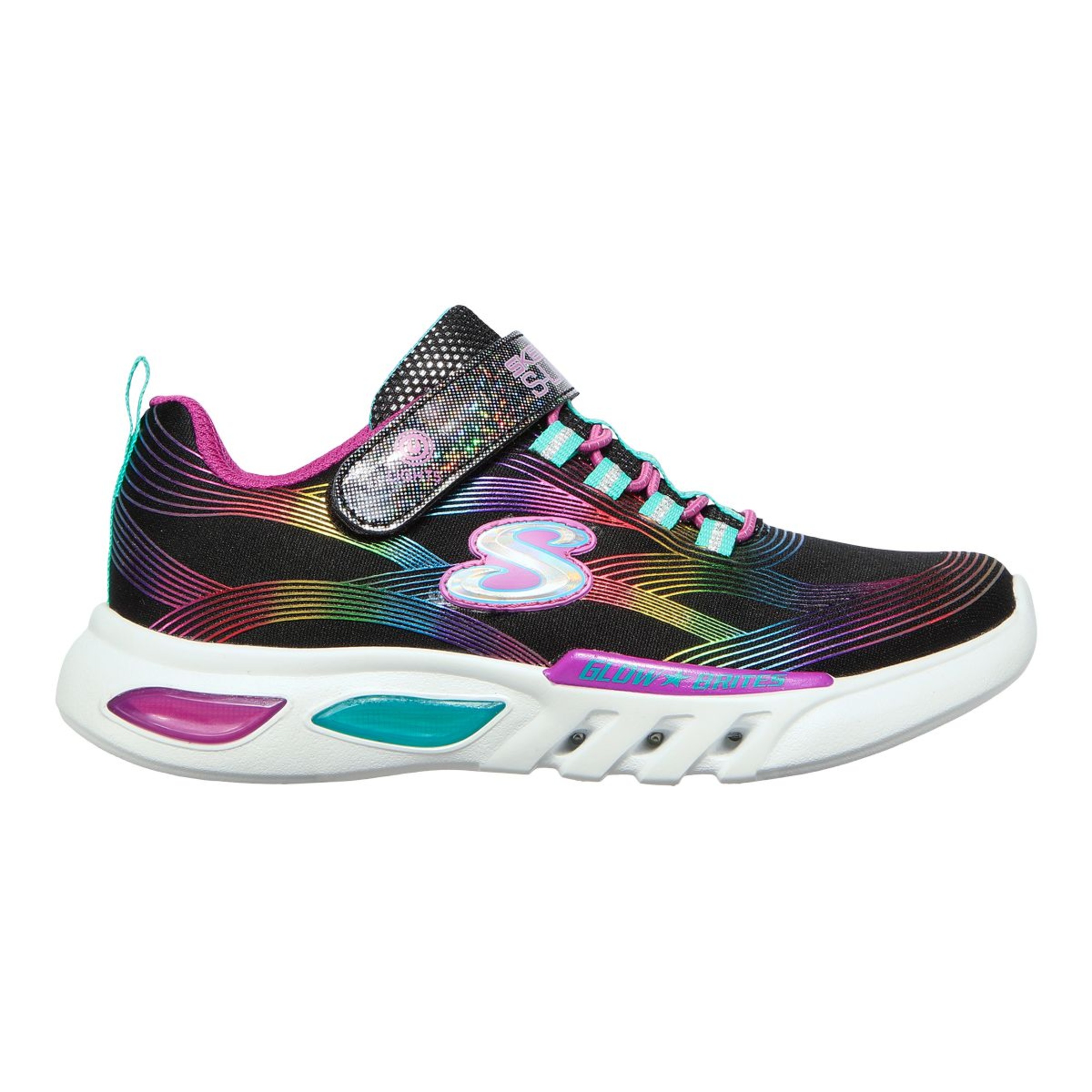 Skechers Kids' Pre-School S Lights: Glow Brites Shoes, Girls, Sneakers, Velcro, Light Up