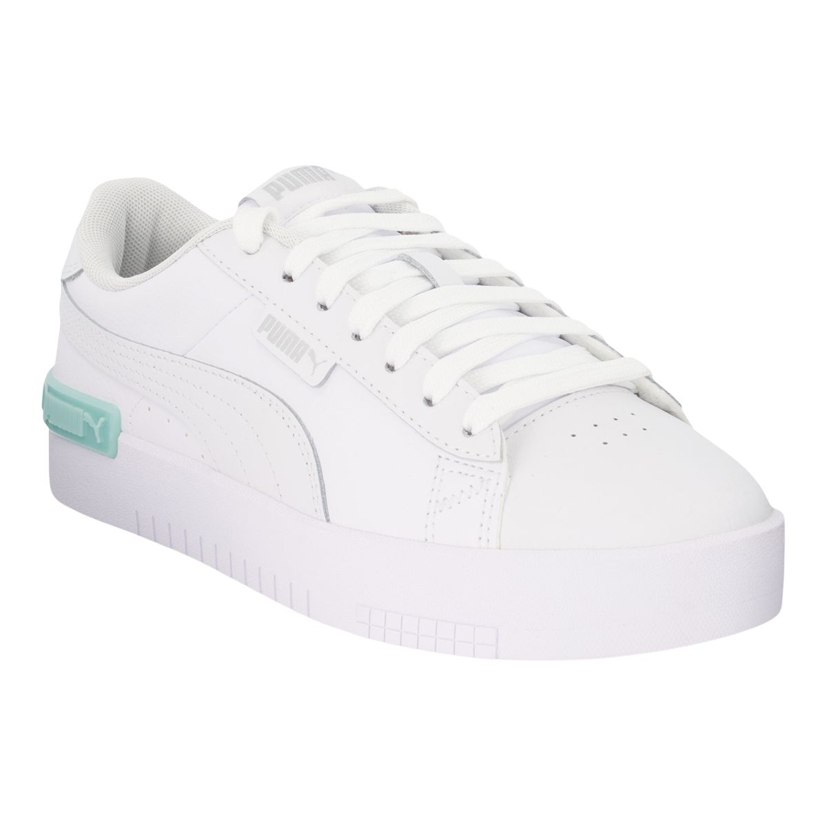 PUMA Kids' Grade School Jada Shoes, Girls, Tennis, Casual, Leather, Lace, Cushioned