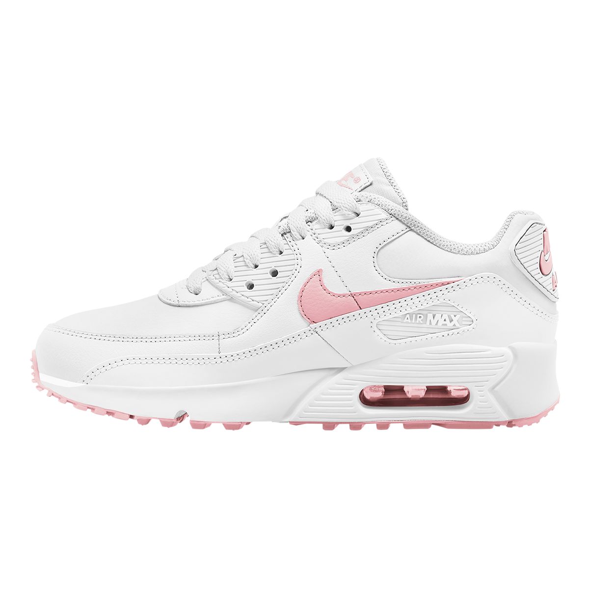 Nike Girls' Grade School Air Max 90 Leather Shoes
