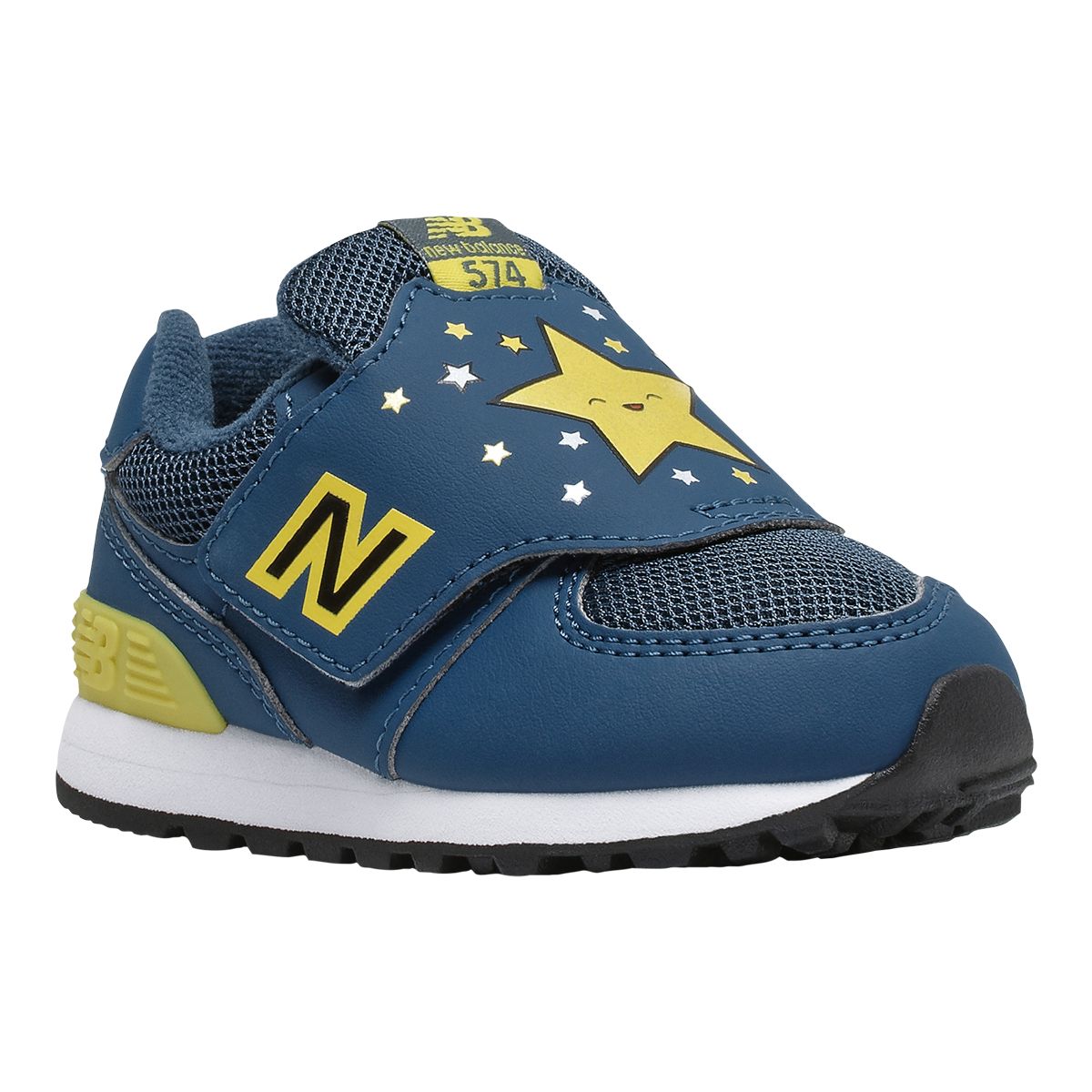 New Balance Kids' Toddler 574 Day/Night Shoes, Running, Velcro, Suede, Lightweight
