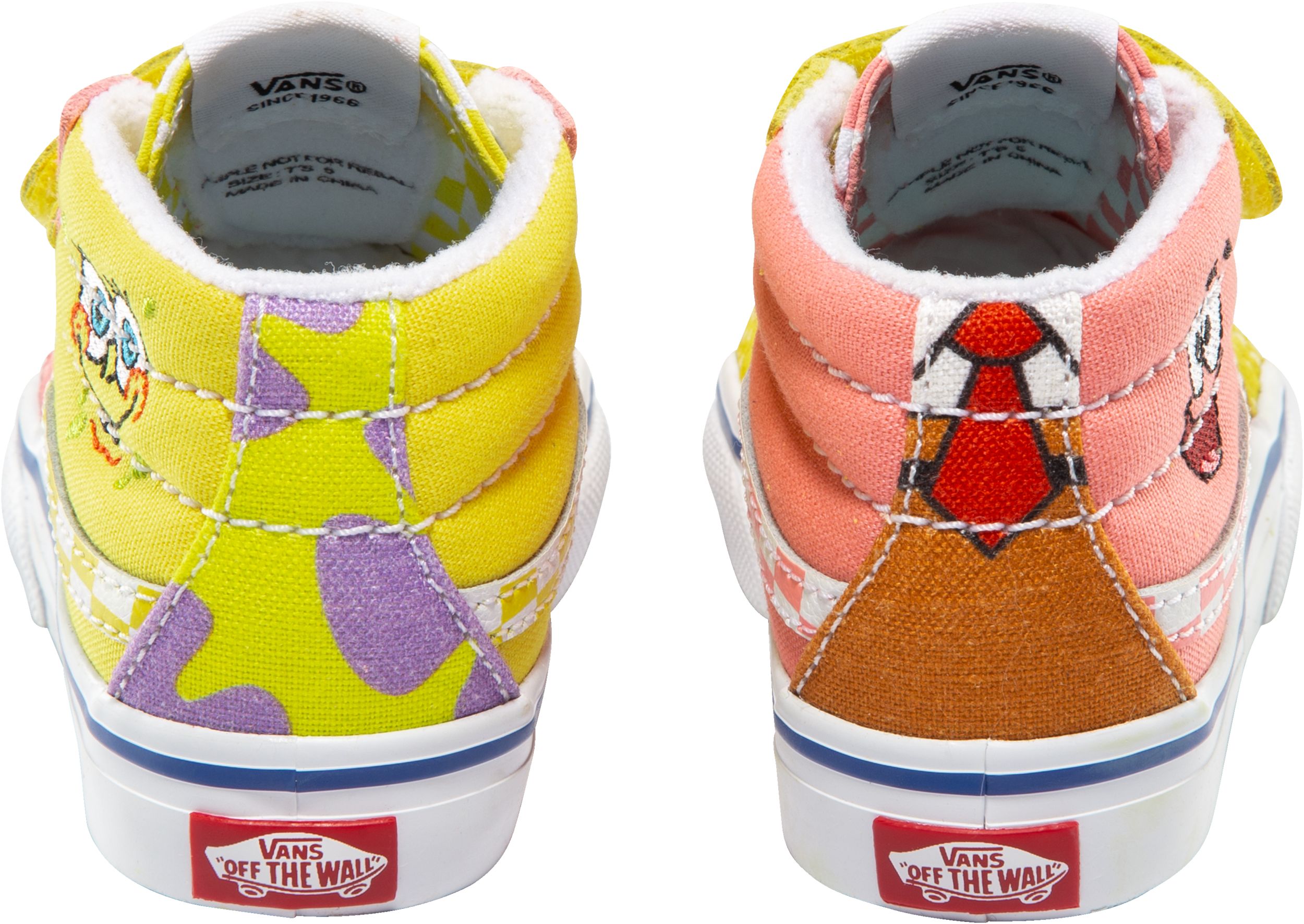 Vans x SpongeBob Kids' Toddler Best Friends SK8-Mid Skate Shoes