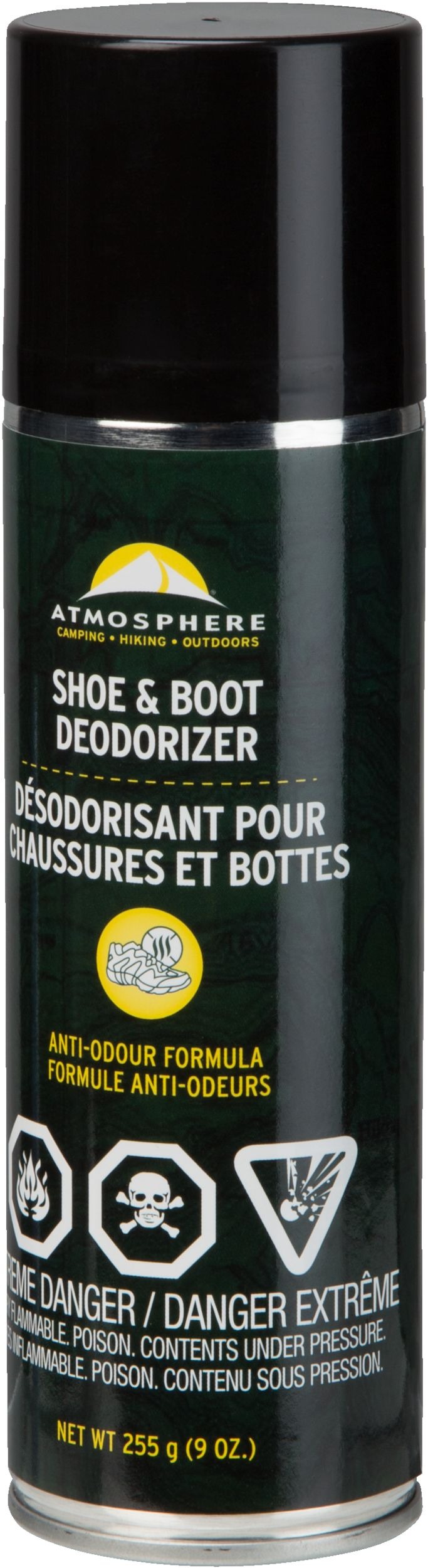 Atmosphere 9 oz Shoe & Boot Deodorizer Shoe Spray Front_Angled_Left