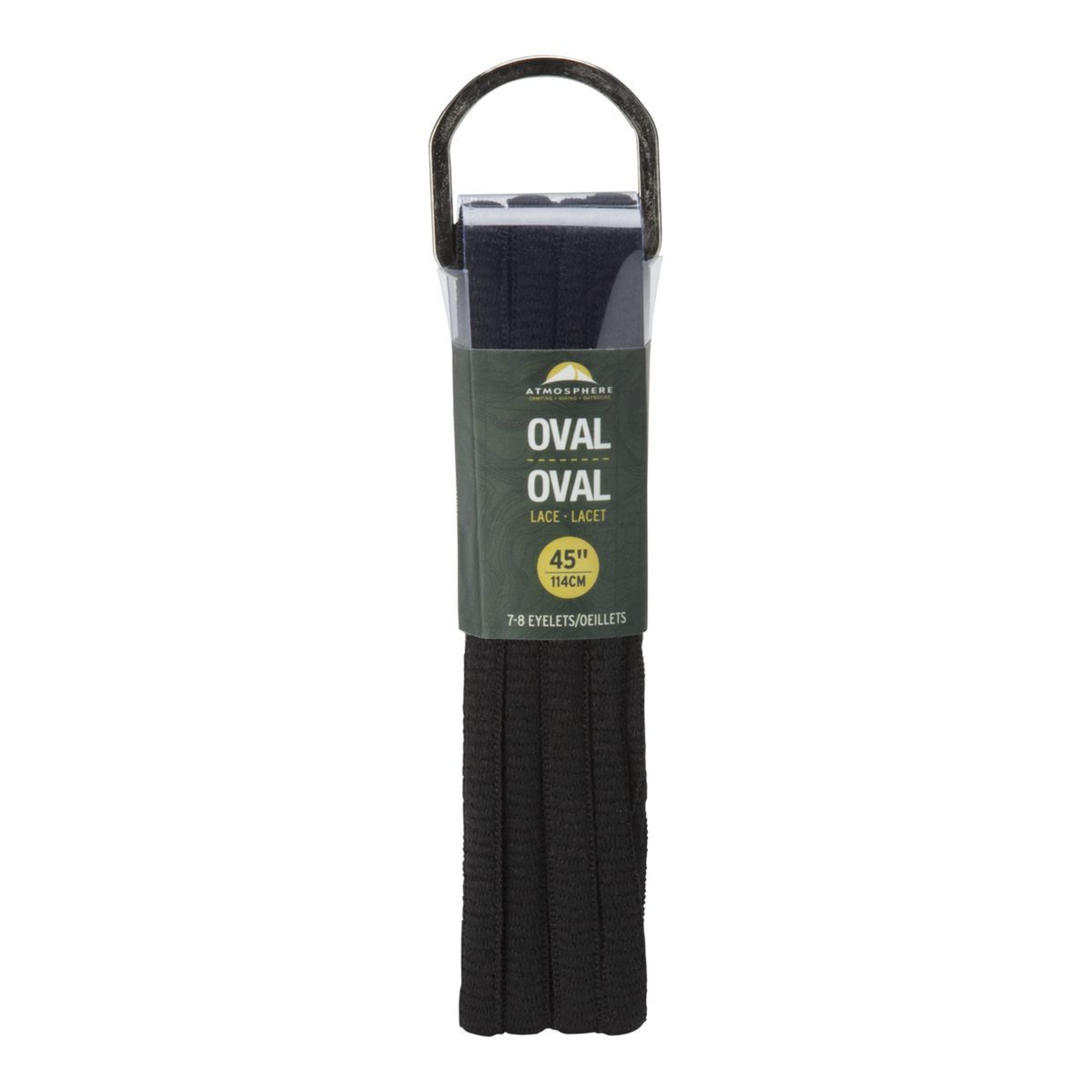 Atmosphere 45-inch D-Ring Oval Shoe Laces Front_Flat