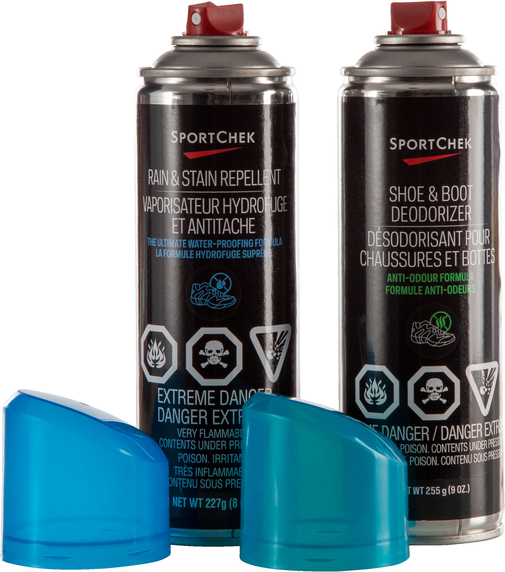 Sport Chek Rain and Stain Protector + Shoe & Boot Deodorizer Shoe Spray, Odour Eliminator Front_Flat
